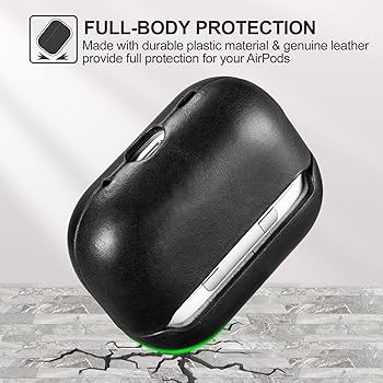 Amazon | AirPods Pro 2 用 ケース 本革(2022年9月発売専用)落下